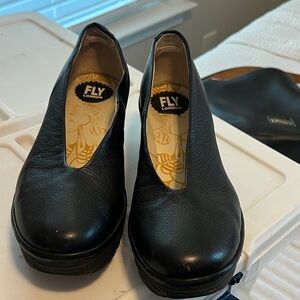 Fly London Black Platform Women's Shoes